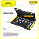 STANLEY|89-035-1 24pcs 3/8” Drive Socket Set (Metric)|Kunci Shock