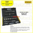 STANLEY Kunci Shock | 86-478 26pcs 1/2” Drive Socket Set (Imperial)