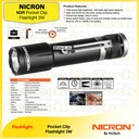 NICRON Flashlight | N3 100 Lumen Pocket Clip Flashlight Simple