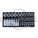 32 PCS 1/2" DR. SOCKET SET 6 PT , TOOL TRAY 18.5 X 39.5 CM MAXPOWER