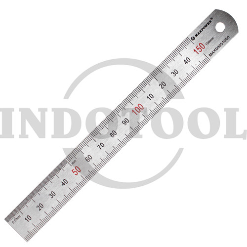 PENGGARIS LURUS S.STEEL 40" / METRIC STEEL RULER 40" (1000MM) MAXPOWER