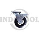 RUBBER CASTER HEAVY DUTY, DBL BRAKE 8" (200x50mm), 220kg ROHA