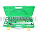 24 PCS 1/2" SOCKET WRENCH SET, INCHI 3/8" - 1-1/4", 6PT TEKIRO
