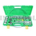 24 PCS 1/2" SOCKET WRENCH SET, INCHI 3/8" - 1-1/4", 6PT TEKIRO