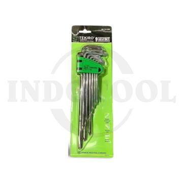 KUNCI L SET 9 PCS T10 - T50 / 9 PCS TAMPER TORX SET TEKIRO