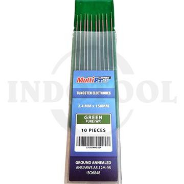 10 PCS JARUM LAS ARGON , HIJAU 2.4mm x 150mm / 10 PCS TUNGSTEN ELECTRODE, GREEN MULTIPRO