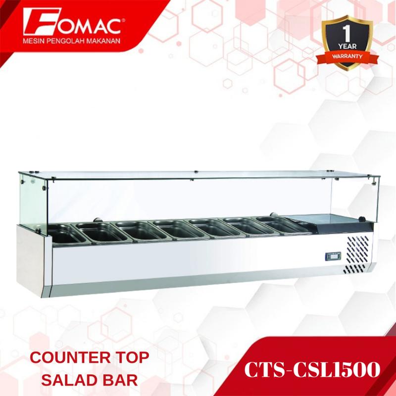FOMAC Showcase CTS-CSL1500 Mesin Counter Top Salad Bar 0088
