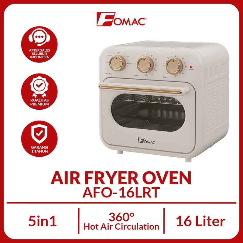 FOMAC Air Fryer Oven AFO-16LRT Mesin Pemanggang Penggoreng Makanan Tanpa Minyak 5in1 0088
