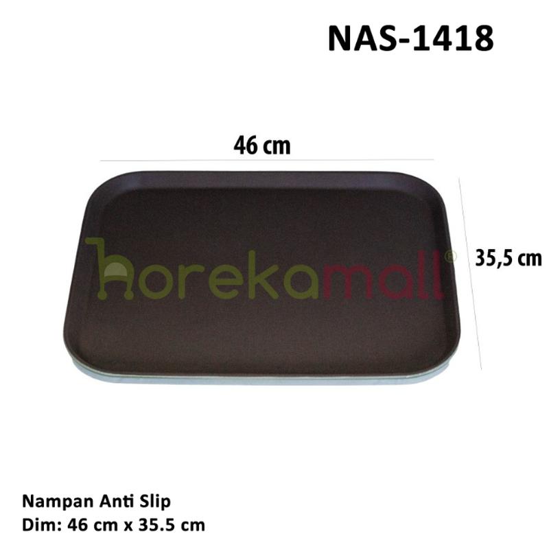 Nampan / Baki / Tray/ Penyaji Kotak Anti Slip Rubber NAS-1418 MUTU