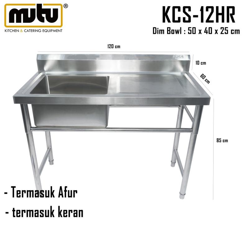 Bak Cuci Piring Restoran | Work Sink Table Stainless Steel KCS-12HR