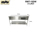 Meja laci / meja stainless / meja kasir stainless stee 120 150 180 cm MUTU