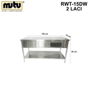 Meja laci / meja stainless / meja kasir stainless stee 120 150 180 cm MUTU