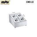 Condiment Dispenser / Tempat Topping Bumbu Stainless Steel 4 Wadah MUTU CMD-22