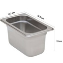 food pan 1/4 ketinggian 15 cm Mutu PAN-14150