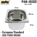 pan 1/6 tinggi 10 cm stainless steel Mutu PAN-16100