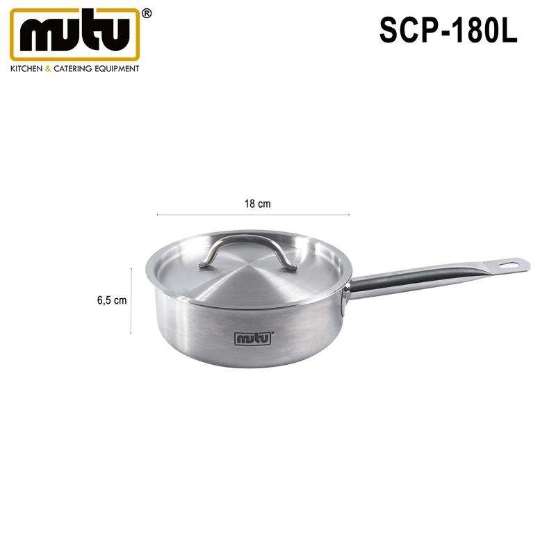 Panci masak 1,5 liter stainless steel Mutu SCP-180L