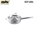 MUTU SAUCE POT STAINLESS STEEL 280L MUTU SCP-280L Panci Soup Stainless Steel Panci Mie Kuat Tahan Lama