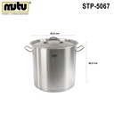 MUTU BIG STOCKPOT HIGH 40CM STAINLESS MUTU STP-5067 PANCI TINGGI MASAK DANDANG STAINLESS 50 LITER