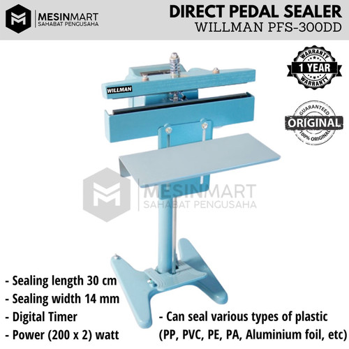 Mesin Press Plastik Injak Direct Pedal Foot Sealer 30cm PFS-300DD