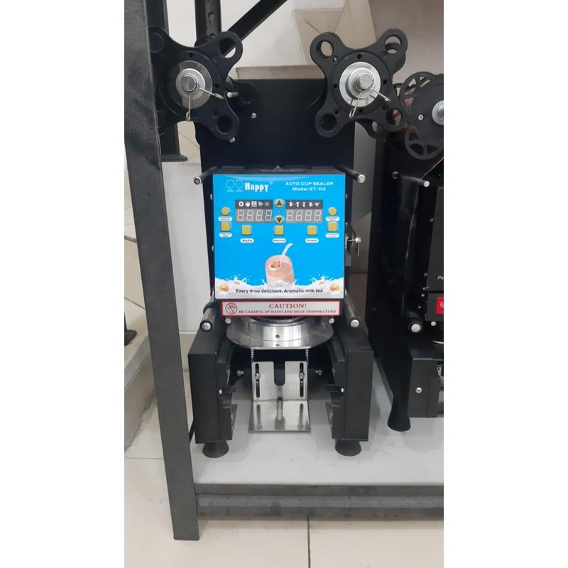Cup Sealer Mesin Press Gelas Full Auto ET-H3 Digital Counter + Roll
