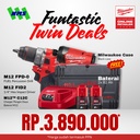 Mesin Obeng Bor Milwaukee M12 FID2-0 Hex 1/4" Compact Impact Driver 3600 rpm 170Nm Generasi 3 M12 FPD-0 Percussion Drill - Special Bundling Fullset Baterai Charger Siap Pakai