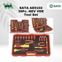 Kunci Set SATA AE9102 39Pc. NEV VDE Tool Set Tahan Listrik - Motor Mobil EV Electric Vehicle