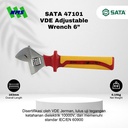 Kunci Inggris SATA 47101 VDE Insulated Adjustable Wrench 6" Inci 150mm Tahan Listrik - Motor Mobil EV Electric Vehicle