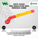 Kunci Ring SATA 42424 VDE Insulated Box Wrench 24mm Tahan Listrik - Motor Mobil EV Electric Vehicle