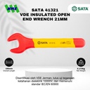 Kunci Pas SATA 41321 VDE Insulated Open End Wrench 21mm Tahan Listrik - Motor Mobil EV Electric Vehicle