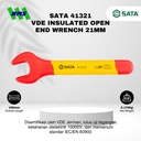 Kunci Pas SATA 41321 VDE Insulated Open End Wrench 21mm Tahan Listrik - Motor Mobil EV Electric Vehicle