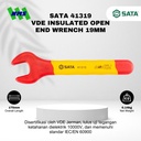 Kunci Pas SATA 41319 VDE Insulated Open End Wrench 19mm Tahan Listrik - Motor Mobil EV Electric Vehicle