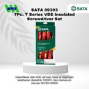 Obeng Set SATA 09303 7Pc. VDE Insulated Screwdriver Set Tahan Listrik - Motor Mobil EV Electric Vehicle