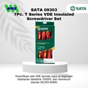 Obeng Set SATA 09303 7Pc. VDE Insulated Screwdriver Set Tahan Listrik - Motor Mobil EV Electric Vehicle