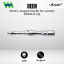 Handle Socket DEEN DNMLH-SQ Multi L-Shaped Handle for Sockets Gagang Soket - Original Japan