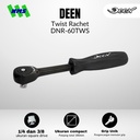Handle Shock Putar DEEN DNR-60TWS SQ 2in1 1/4" & 3/8" Quick Twist Kunci Ratchet Wrench - Original Japan