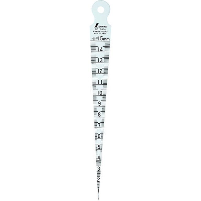 Alat Ukur Celah Shinwa 700A Taper Gauge Stainless Steel 1 ~ 15 mm 62600
