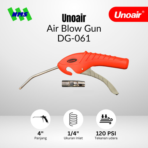 Air blow Gun Unoair DG-061 4" Inch 100mm Include Coupler / air duster / semprotan angin / tembakan angin