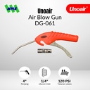 Air blow Gun Unoair DG-061 4" Inch 100mm Include Coupler / air duster / semprotan angin / tembakan angin