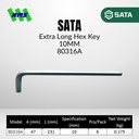 Kunci L SATA 80316A Extra Long Hex Key 10mm x 231mm