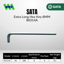 Kunci L SATA 80314A Extra Long Hex Keys 8mm x 208mm