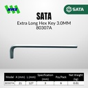 Kunci L SATA 80307A Extra Long Hex Key 3mm x 127mm
