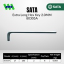 Kunci L SATA 80305A Extra Long Hex Key 2mm x 100mm