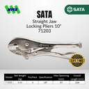 Tang Jepit SATA 71203 10" Inch Straight Jaw Locking Pliers Bukaan 57mm