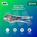 Tang Jepit SATA 71202 7" Inch Straight Jaw Locking Pliers Bukaan 51mm