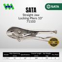Tang Jepit SATA 71103 10" Inch Curved Jaw Locking Pliers Bukaan 63mm