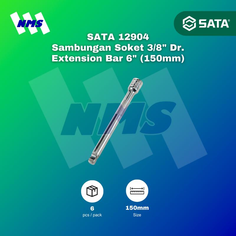 Sambungan Soket SATA 12904 3/8" Dr. Extension Bar 6" 150mm