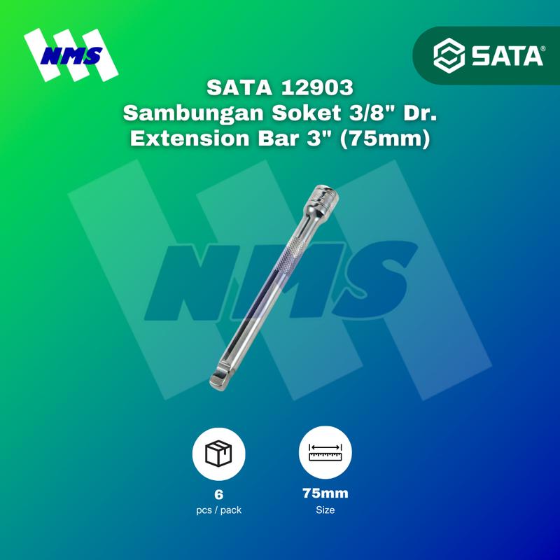 Sambungan Soket SATA 12903 3/8" Dr. Extension Bar 3" 75mm