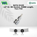 Bit Sok Bintang SATA 24105 1/2" Dr. Bit Socket, 50mm , Torx T40
