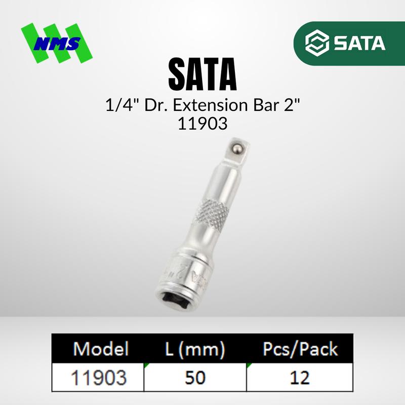 Sambungan Soket SATA 11903 1/4" Dr. Extension Bar 2" 50mm
