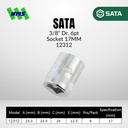 Kunci Soket SATA 12312 3/8" Dr. 6Pt. Metric Socket 17mm